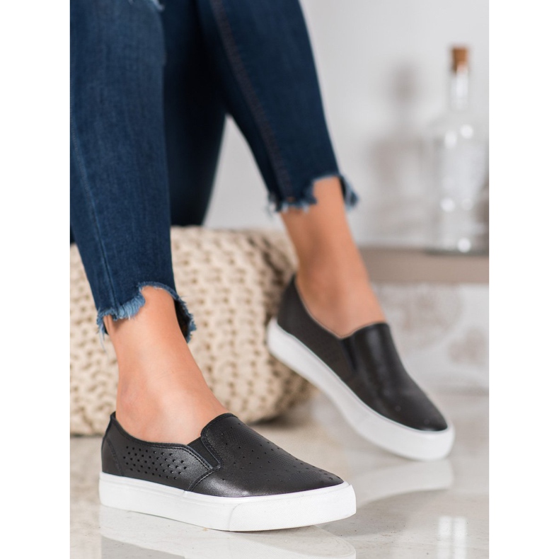 J. Star Openwork sneakers på plattformen svart 2