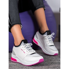 SHELOVET Knutna skor i ekoläder vit 2