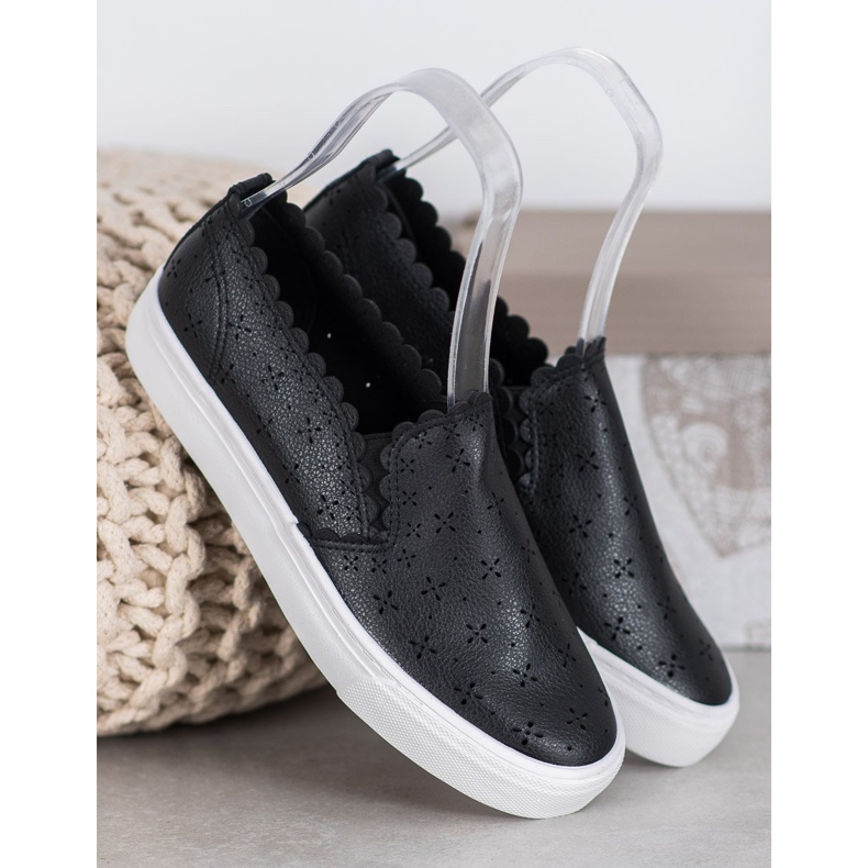 J. Star Eko läder slip-on sneakers svart 1