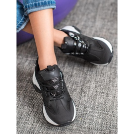 SHELOVET Snake Print Platform Sneakers svart 1