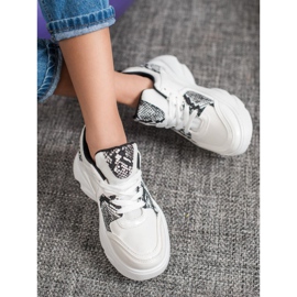 Weide Moderiktiga Eco Leather Sneakers vit 1