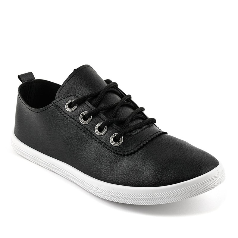 Svarta klassiska sneakers W9786-1 1