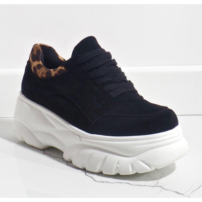 Svarta sportsko med ekologisk mocka 7816-Y 1