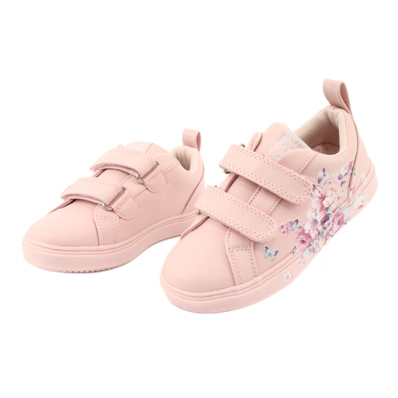 American Club kardborreband sneakers blommor ES11 röd violett blå rosa 3