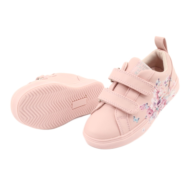 American Club kardborreband sneakers blommor ES11 röd violett blå rosa 5