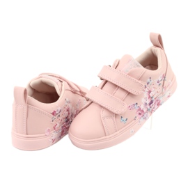 American Club kardborreband sneakers blommor ES11 röd violett blå rosa 4