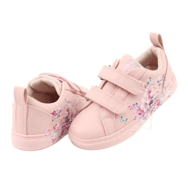 American Club kardborreband sneakers blommor ES11 röd violett blå rosa 4