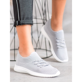 SHELOVET Textil Slip-On skor grå 1