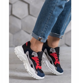 SHELOVET Textil sneakers mångfärgad 2