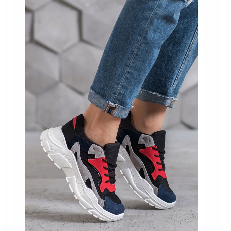 SHELOVET Textil sneakers mångfärgad 2