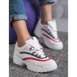 Weide Trendiga skor på plattformen vit 1