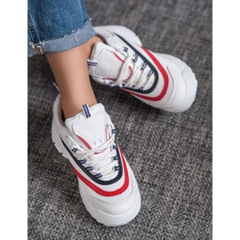 Weide Trendiga skor på plattformen vit 2