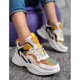 Weide Trendiga sneakers med paljetter mångfärgad 1