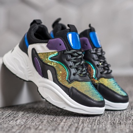 Weide Trendiga sneakers med paljetter mångfärgad 1