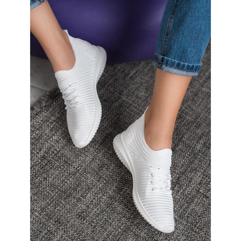 SHELOVET Textil Slip-On skor vit 2