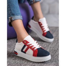 SHELOVET Sportskor tillverkade av ekoläder vit mångfärgad 1