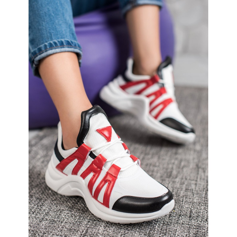 SHELOVET Bekväma mode sneakers vit mångfärgad 1