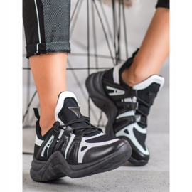 SHELOVET Bekväma mode sneakers vit svart 2