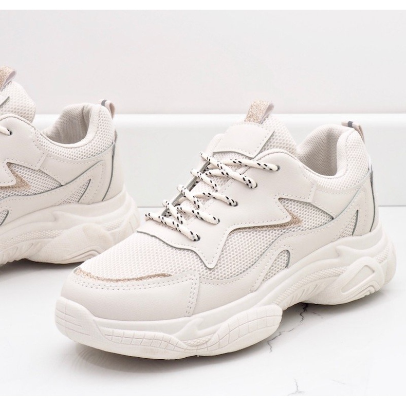 Beige fashionabla damskor för kvinnor 7939-SP 1