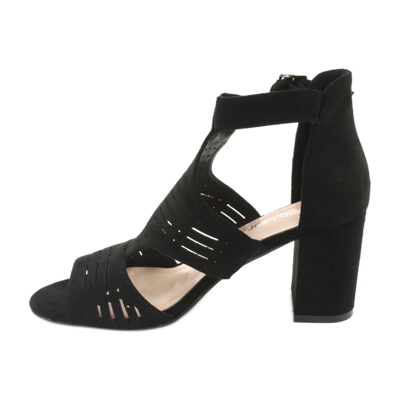 Sergio Leone SK903 sandaler i mocka svart 2