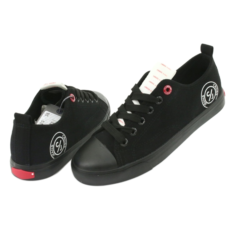 Cross Jeans Kvinnors bundna sneakers ff2r4020 svart 3