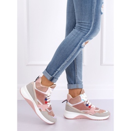 Höga sneakers D20-2 Rosa mångfärgad 1