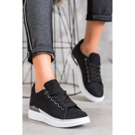 SHELOVET Sneakers på plattformen med ekoläder svart 1