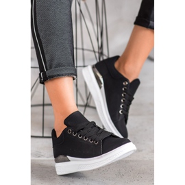 SHELOVET Sneakers på plattformen med ekoläder svart 2