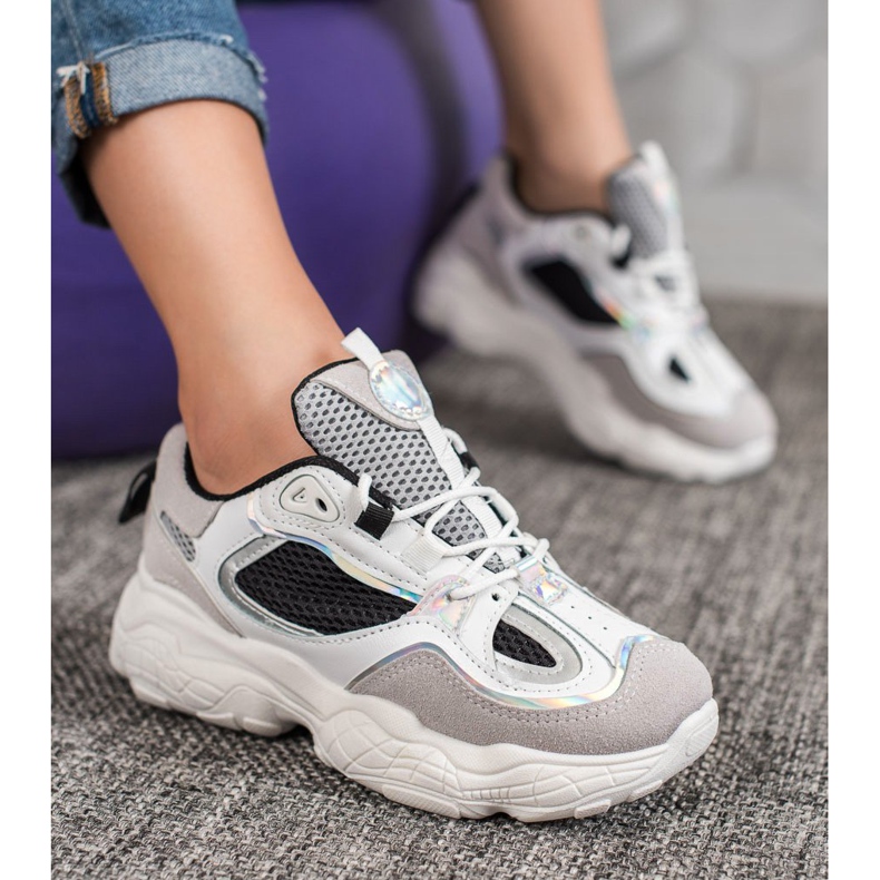 SHELOVET Sneakers med mesh mångfärgad 2