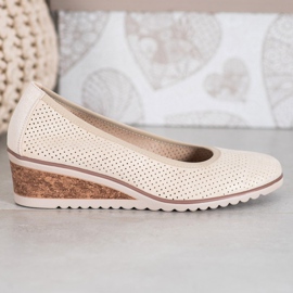 Beige Ballerinas På Kil VINCEZA 2