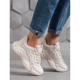 SHELOVET Sneakers på plattformen brun 1