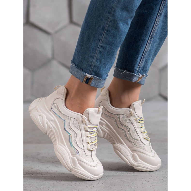 SHELOVET Sneakers på plattformen brun 1