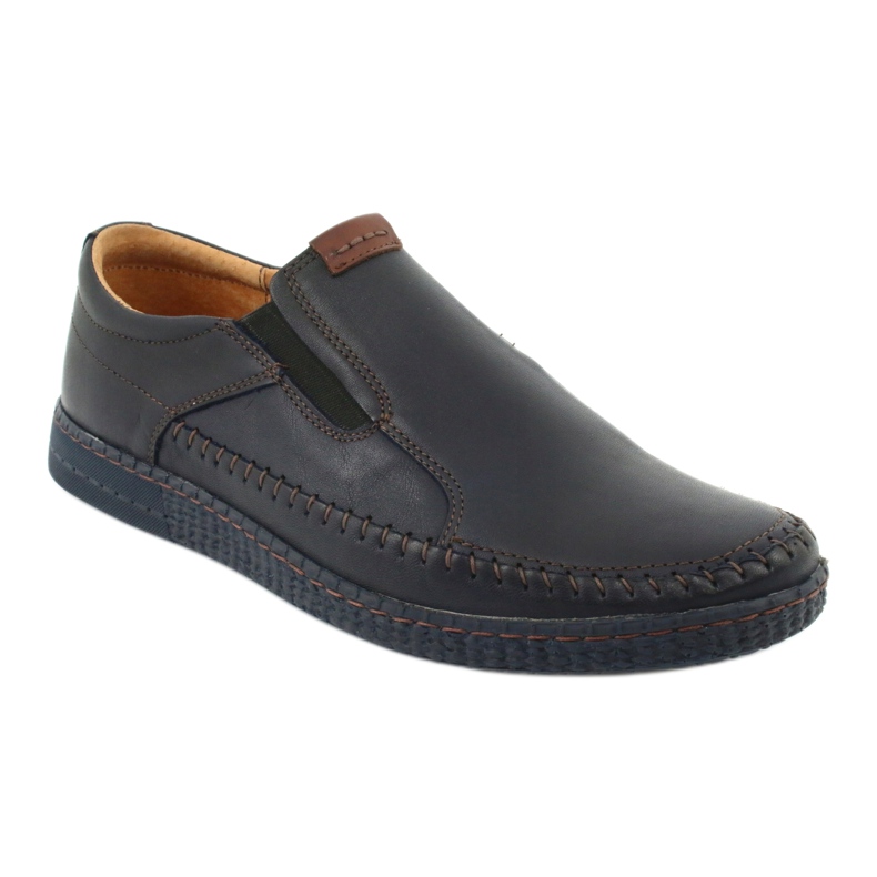 Riko Herrläder loafers 913 marinblå 1