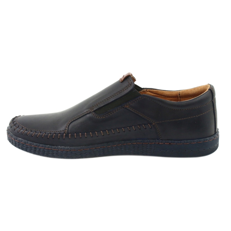 Riko Herrläder loafers 913 marinblå 2