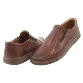 Riko 913 brun slip-on skor för män 4