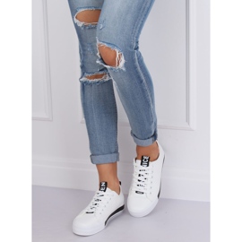 Kvinnors svartvita sneakers A88-23 W-BL 1