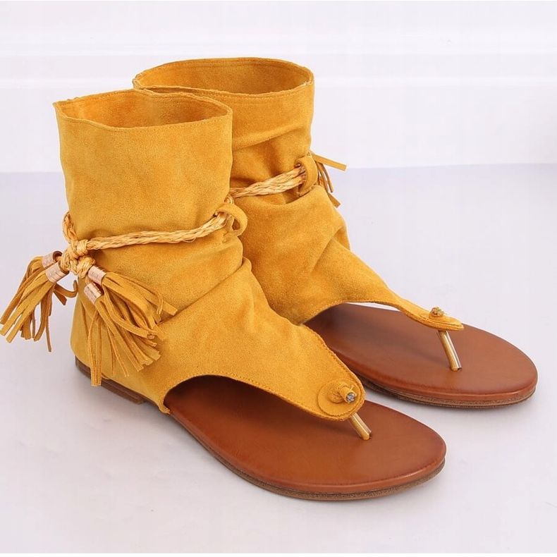 Tofflor med överdel honung SL1011 Gul 1