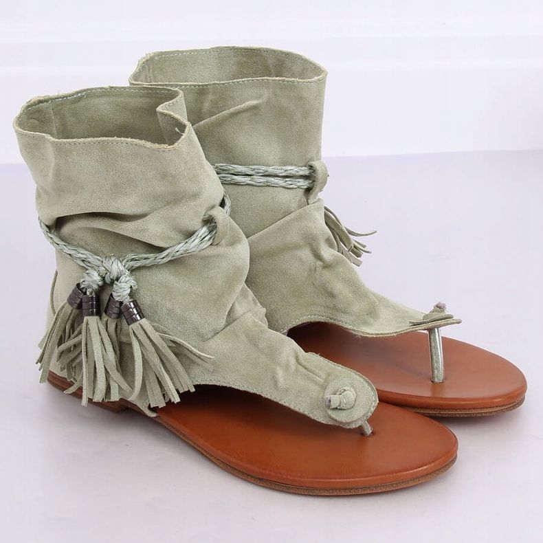 Gröna flip-flops med axel SL1011 Grön 1