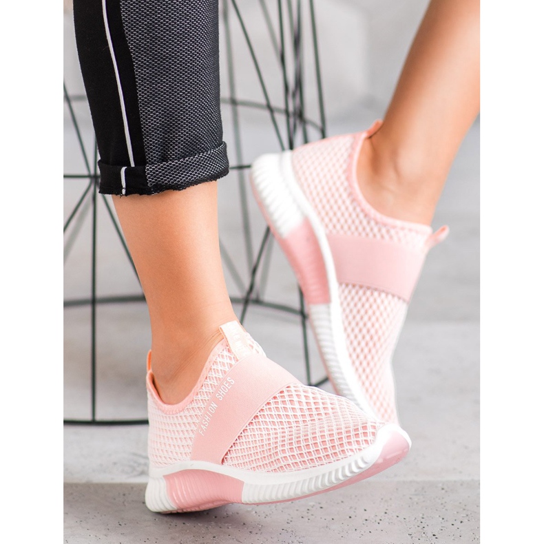 SHELOVET Slip-on modeskor rosa 2