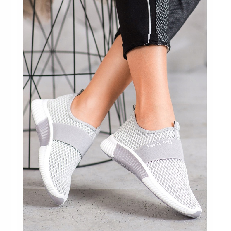 SHELOVET Slip-on modeskor grå 2