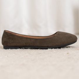 Diamantique Klassiska mockaballerinor mångfärgad grön 1