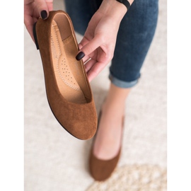 Diamantique Klassiska mockaballerinor brun 1