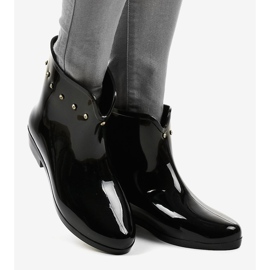 Svarta korta galoscher med kubiska zirkoner SD97E-1 2