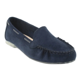 Dam mocka loafers Sergio Leone 722 marinblå 1