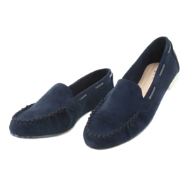 Dam mocka loafers Sergio Leone 722 marinblå 3