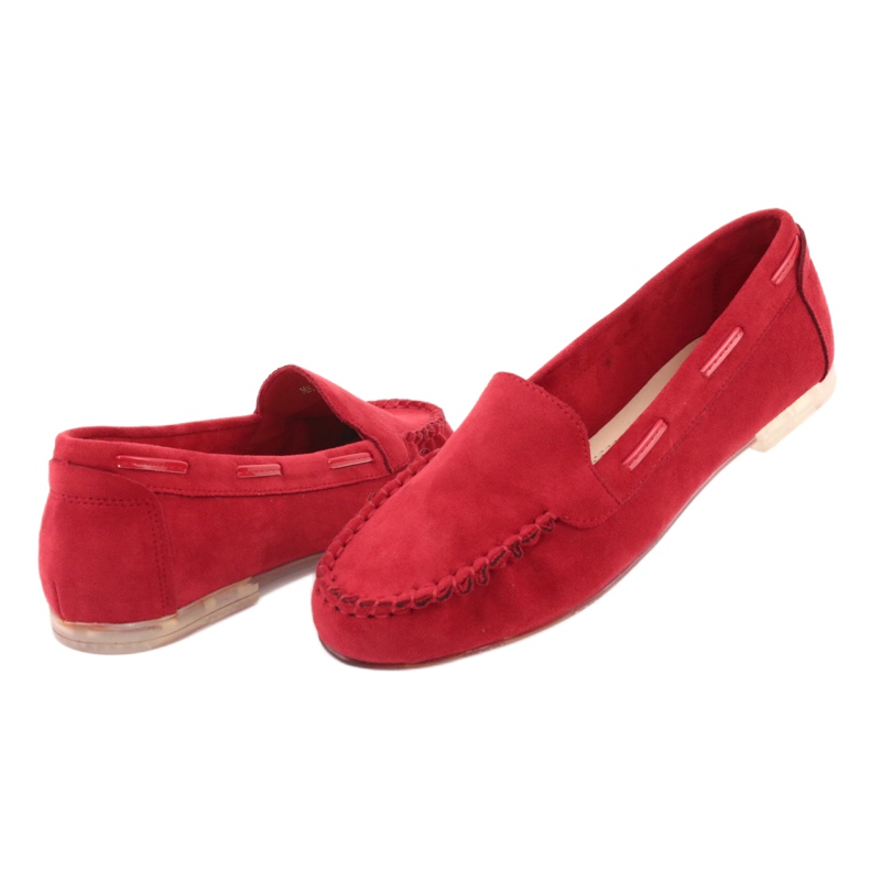 Dam mocka loafers Sergio Leone 722 röd 5