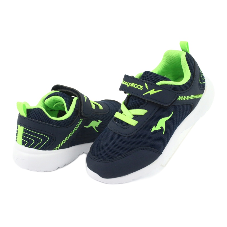 KangaRoos Barns sportskor 02050 Navy Blue/Green blå 4