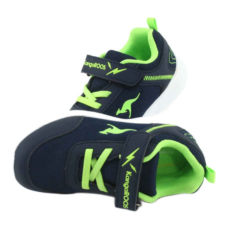 KangaRoos Barns sportskor 02050 Navy Blue/Green blå 5