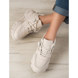 Bella Paris Snöriga Beige sneakers 1