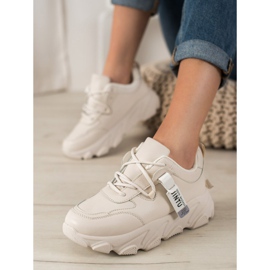 Bella Paris Snöriga Beige sneakers 2